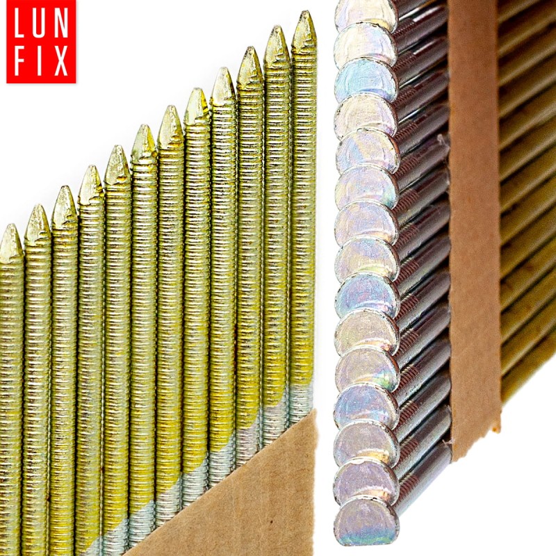 Gwoździe do gwoździarki 75mm 2,8x75 pierścieniowe na papierze ocynkowane 2000szt.