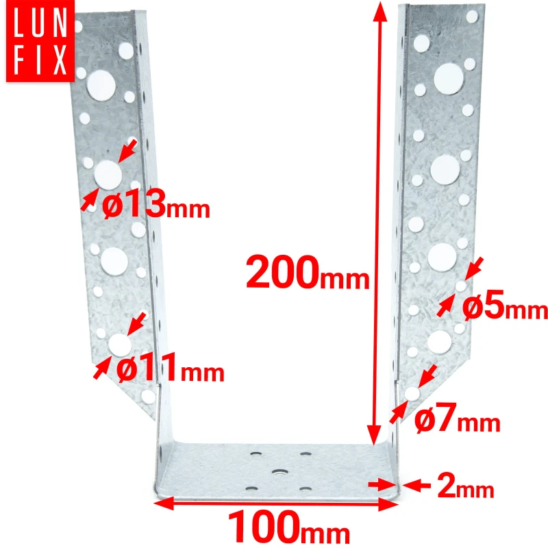 Balkenschuh Typ A 100x200mm