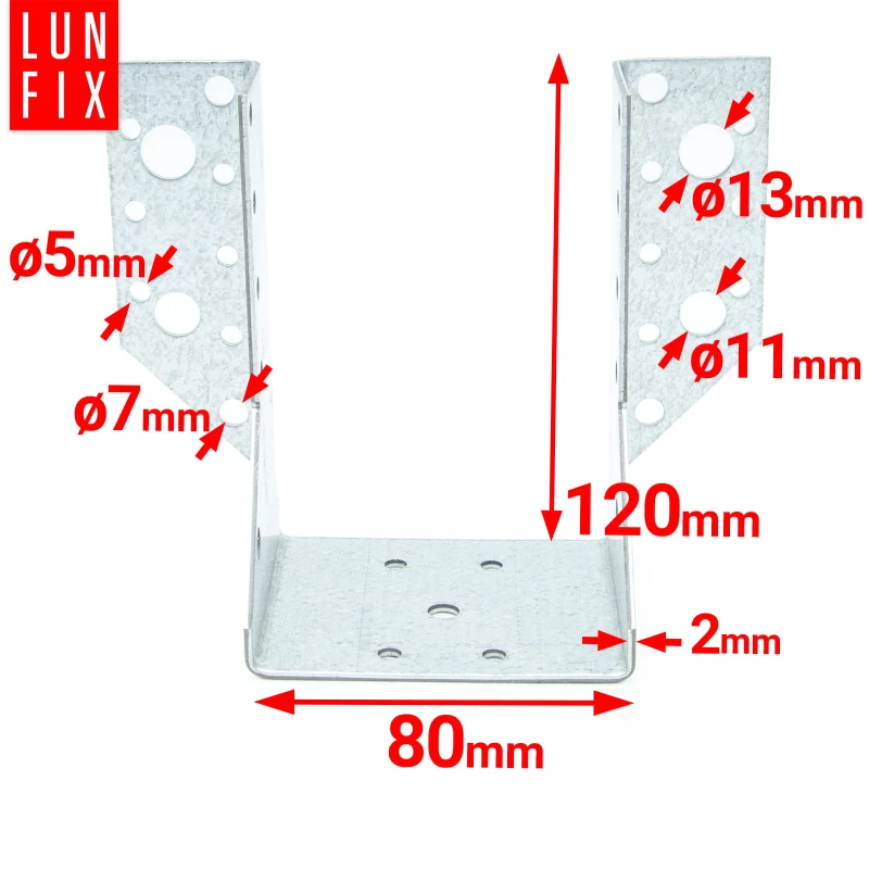 Balkenschuh Typ A 80x120 mm