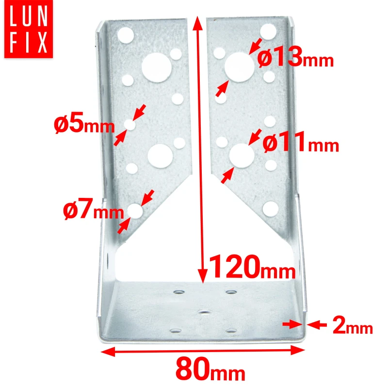 Balkenschuh Typ B 80x120 mm