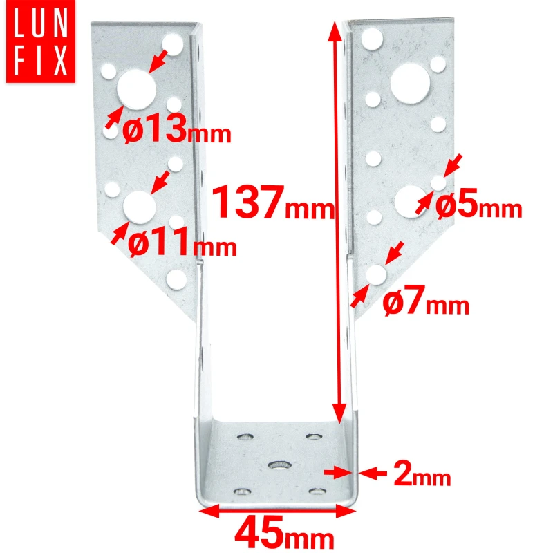 Balkenschuh Typ A 45x137 mm
