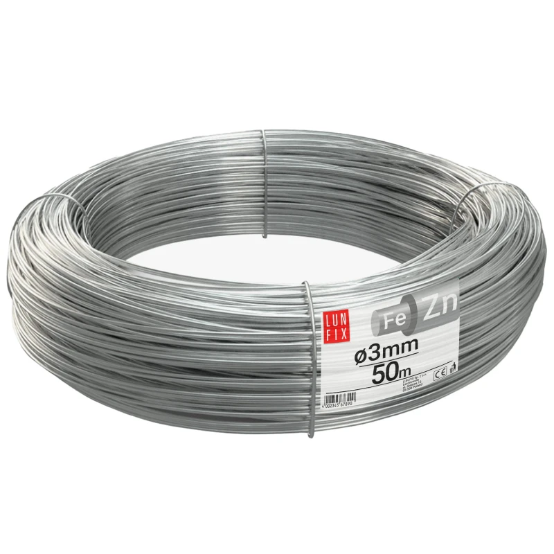 Spanndraht Gartendraht Silber Verzinkt 50m Ø3mm