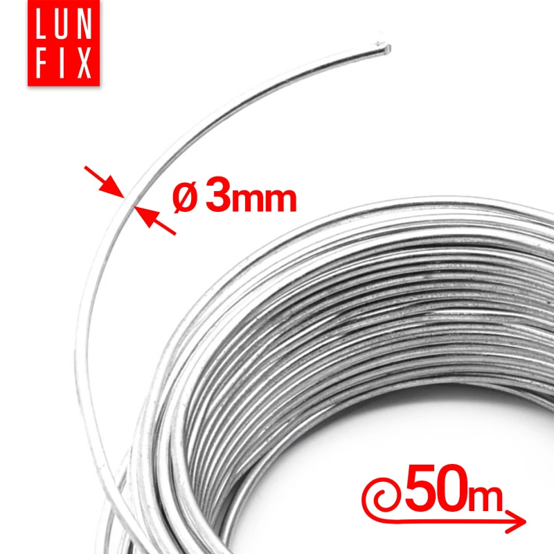 Spanndraht Gartendraht Silber Verzinkt 50m Ø3mm