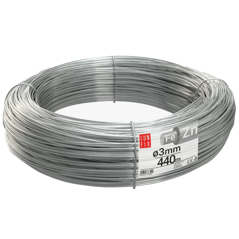 Spanndraht Gartendraht Silber Verzinkt 440m Ø3mm