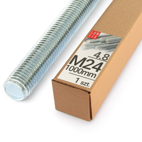 Gewindestange M24 x 1000 mm, 1 Stück | Festigkeitsklasse 4.8 | DIN 975