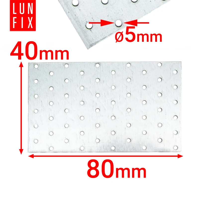 Flachverbinder 40x80x2mm Lochplatte 1 Stk
