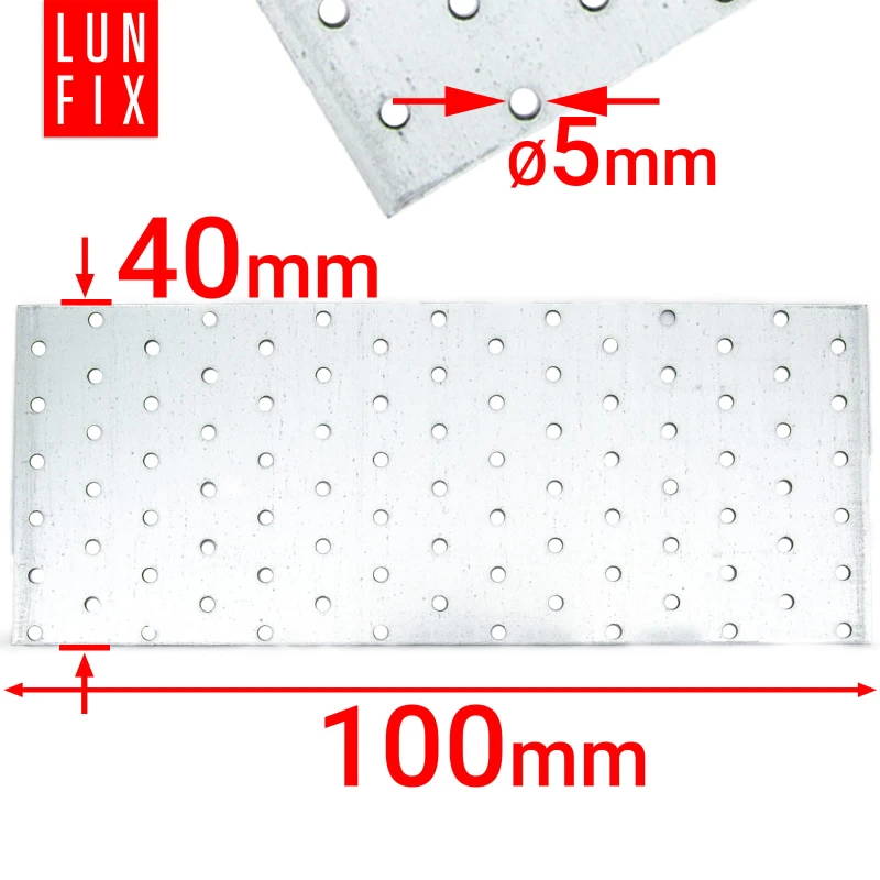 Flachverbinder 100x40x2mm Lochplatte 1 Stk