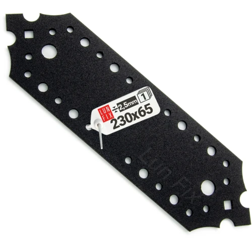 Flachverbinder 230x65x2,5mm Lochblech Schwarz 1 Stk