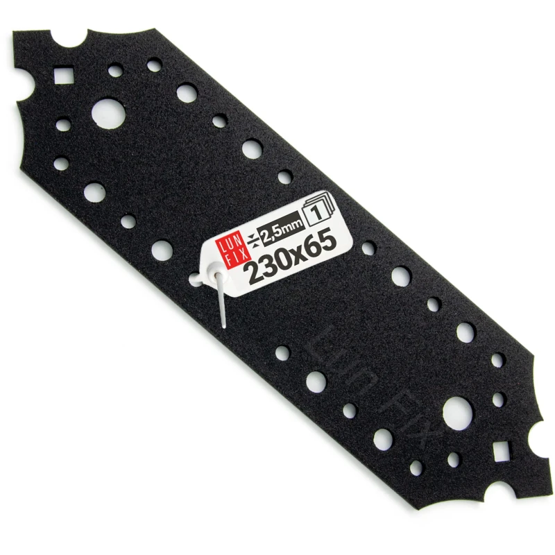 Flachverbinder 230x65x2,5mm Lochblech Schwarz 1 Stk
