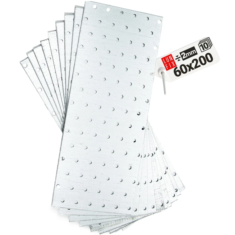 Flachverbinder 200x60x2mm Lochplatte 10 Stk