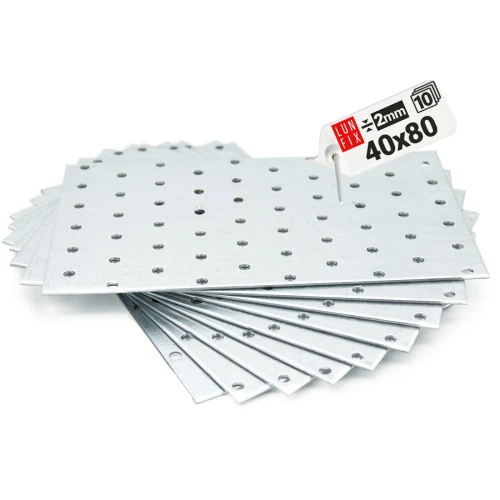 Flachverbinder 80x40x2mm Lochplatte 10 Stk
