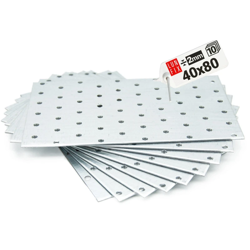 Flachverbinder 80x40x2mm Lochplatte 10 Stk