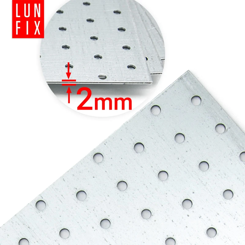 Flachverbinder 80x40x2mm Lochplatte 10 Stk