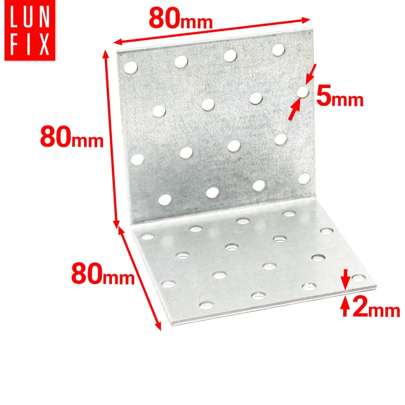 Winkelverbinder 80x80x80x2 1 Stück