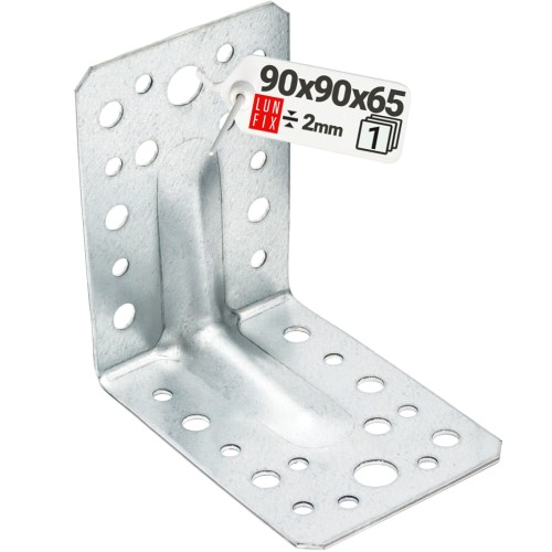 Winkelverbinder Lochplattenwinkel 90x90x65x2