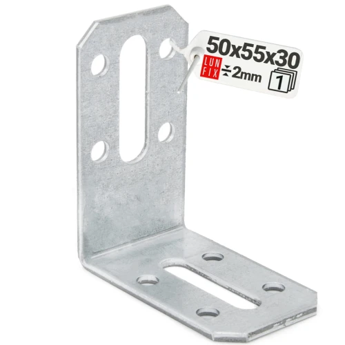 Justierbare Winkelverbinder 50x55x30x2 mm