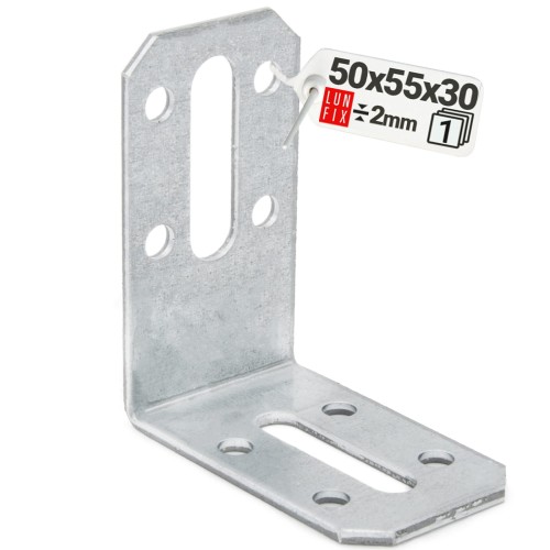 Justierbare Winkelverbinder 50x55x30x2 mm