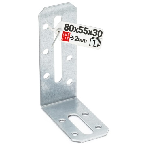 Justierbare Winkelverbinder 80x55x30x2 mm