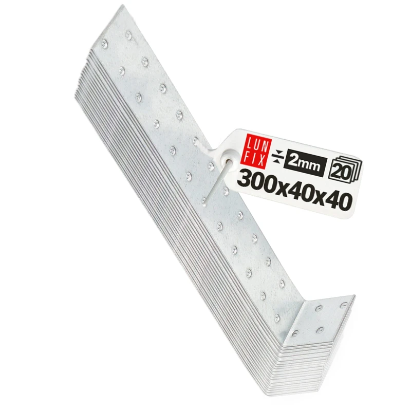 20 Stück FlachstahlBetonanker Flachstahlanker 300x40mm Materialstärke 2 mm