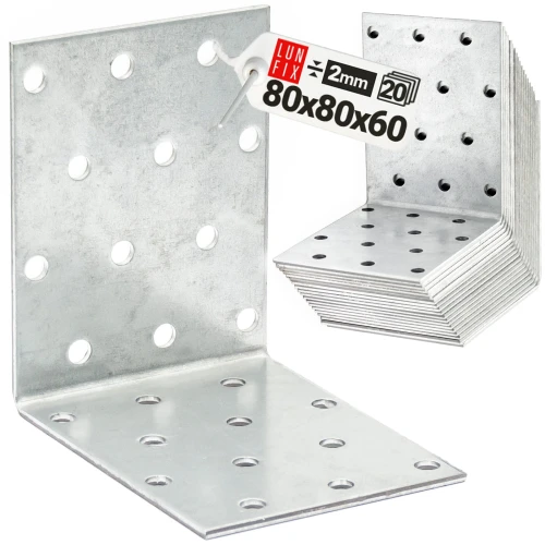 Winkelverbinder 80x80x60x2 20 Stück