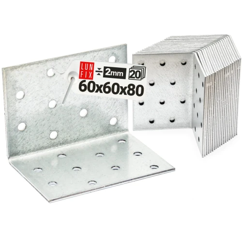 Winkelverbinder 60x60x80x2 20 Stück