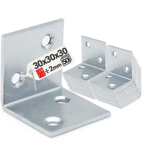 Breitwinkel Eckwinkel 30x30x30x2 mm 50 Stück