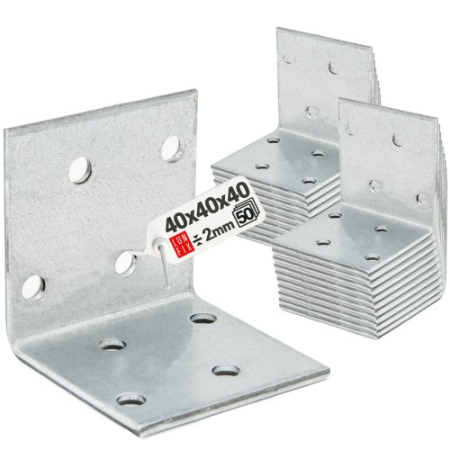 Breitwinkel Eckwinkel 40x40x40x2 mm 50 Stück