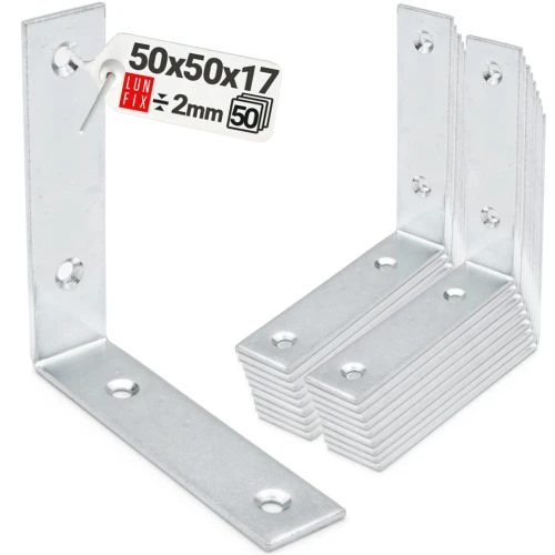 Stuhlwinkel Konstruktionswinkel 50x50x17x2 mm  50 Stück