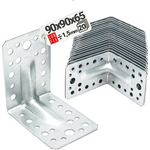 20 Stück Schwerlast Winkelverbinder 90x90x65
