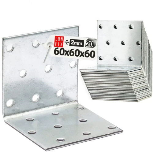 Winkelverbinder 60x60x60x2 20 Stück