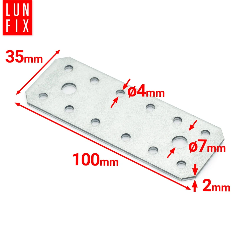 Flachverbinder 100x35x2mm 10er Set