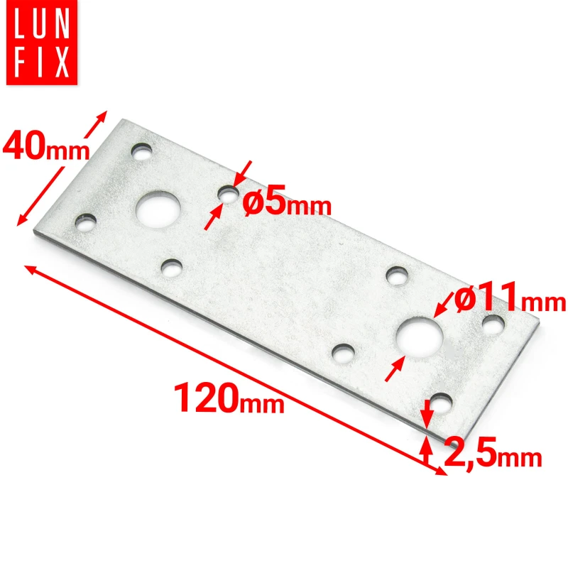 Flachverbinder 120x40x2,5mm 10er Set