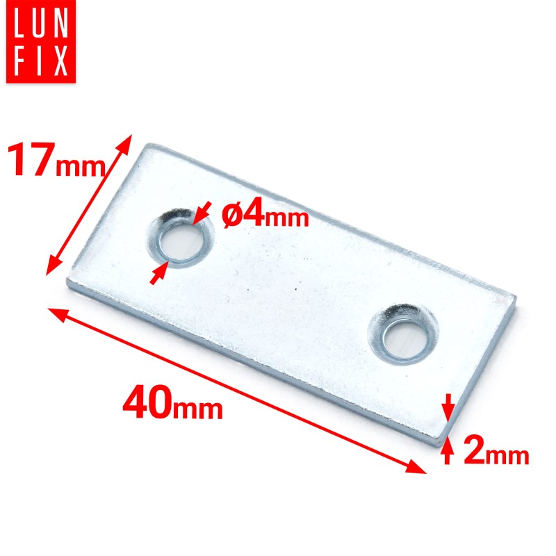 Łącznik płaski 40x17x2mm LW1 10szt.