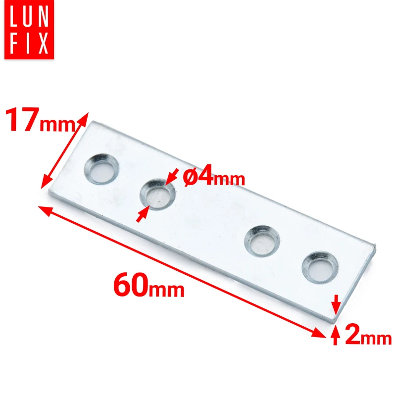 Möbel Flachverbinder 60x17x2mm 50er Set
