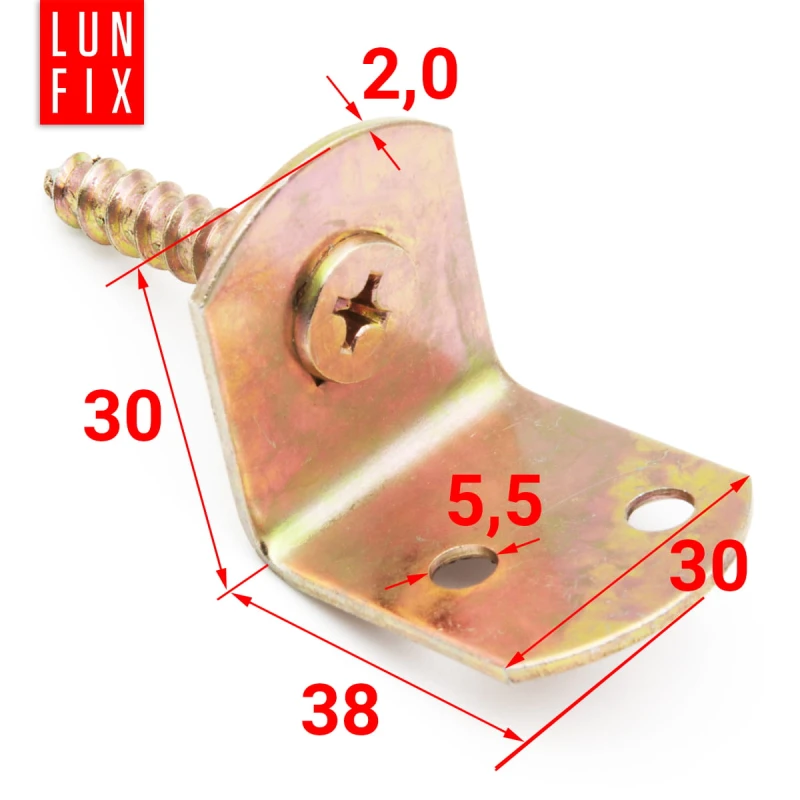 Flechtzaunhalter aus Stahl verzinkt 30x38x30 mm