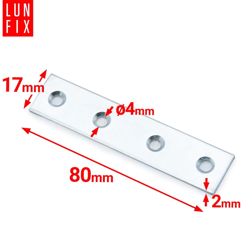 Łącznik płaski 80x17x2mm LW3 10szt.