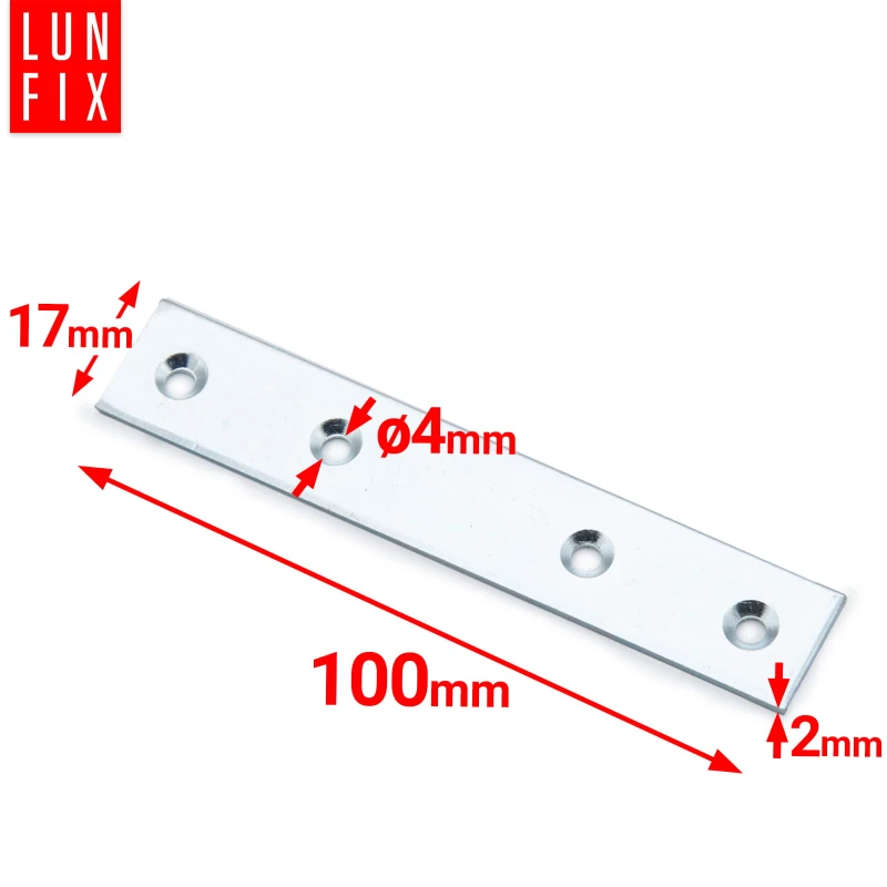 Möbel Flachverbinder 100x17x2mm 10er Set