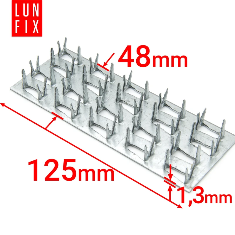 Nagelplatte 125x48x1,3mm Flachverbinder 1 Stk