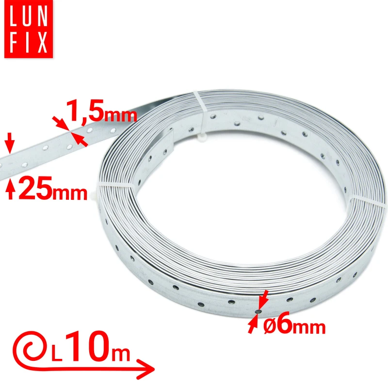 Lochband 25x1,5mm 10m