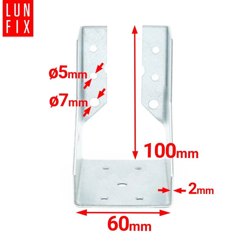 Balkenschuh Typ B 60x100 mm