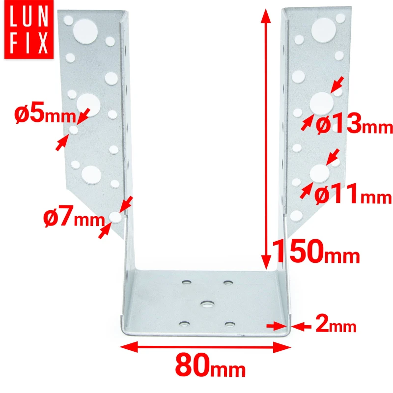 Balkenschuh Typ A 80x150 mm