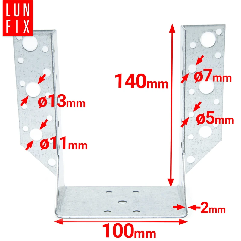 Balkenschuh Typ A 100x140 mm
