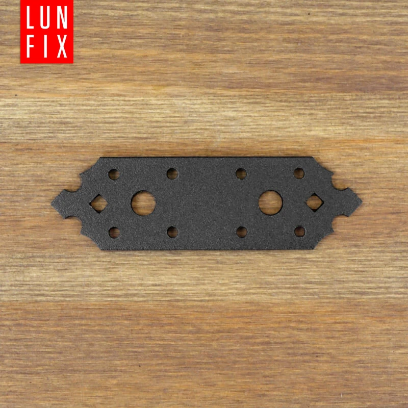 Flachverbinder 160x40x2,5mm Lochblech Schwarz 10 Stk