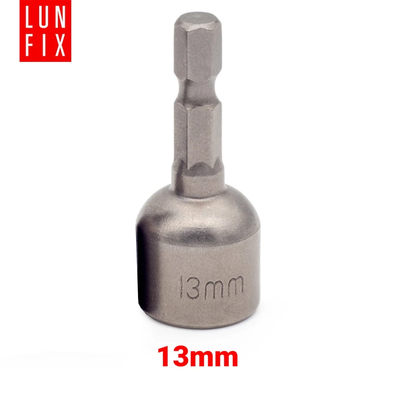 Magnetischer Steckschlüssel-Bit für Sechskantschrauben 13 mm 2 Stück