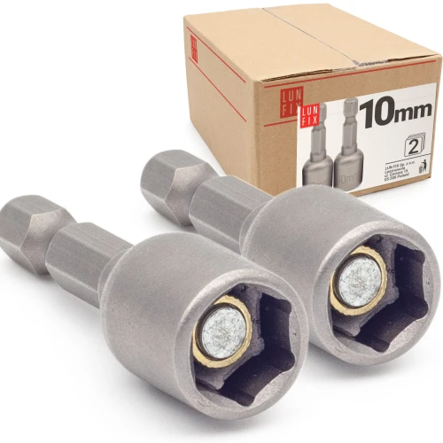 Magnetischer Steckschlüssel-Bit für Sechskantschrauben 10 mm 2 Stück