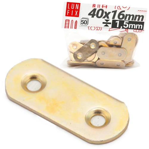 Möbel Flachverbinder 40x16x1,5mm 50er Set