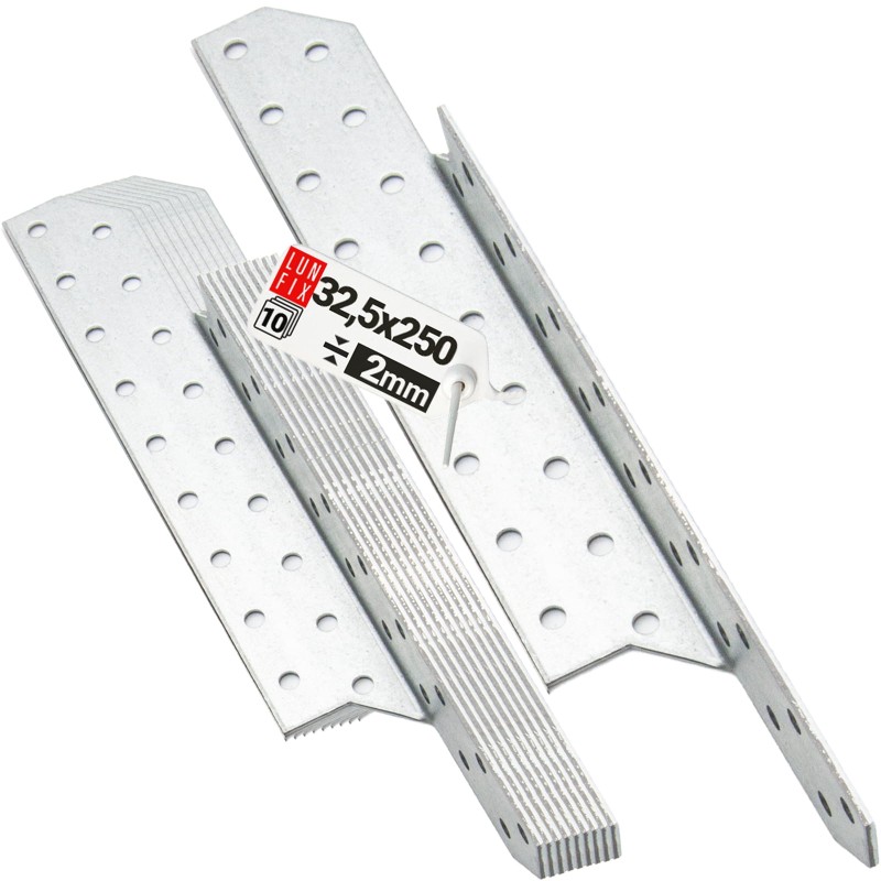 Łącznik krokwiowy LK6 ciesielski 250x32,5 mm PRAWY 10szt.
