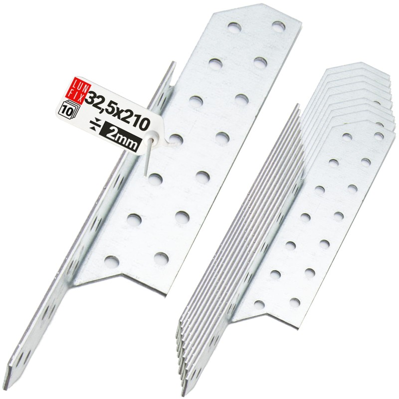 Łącznik krokwiowy LK3 ciesielski 210x32,5 mm LEWY 10szt.