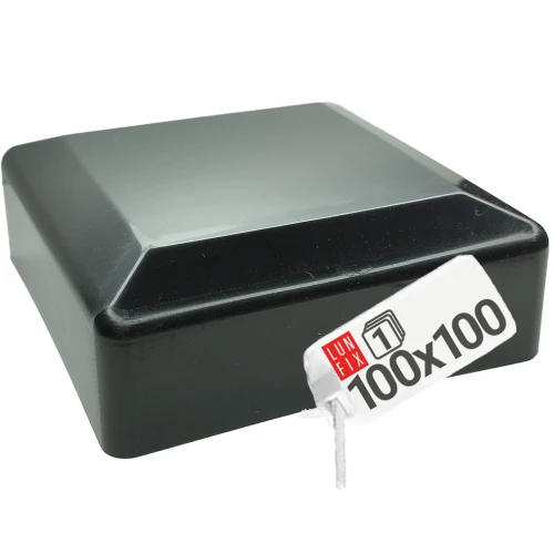 Pfostenkappen Schwarz 100x100 mm Eckig 1 stuck