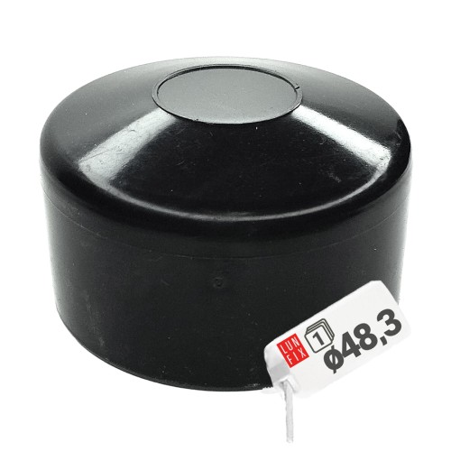 Pfostenkappen Schwarz 48,3 mm Rund 1 Stück